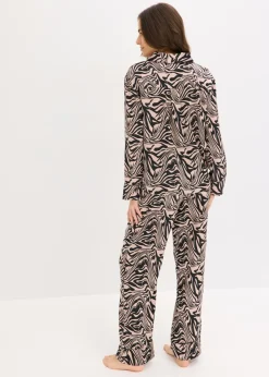 bonprix bonprix Pijama de satén Negro New