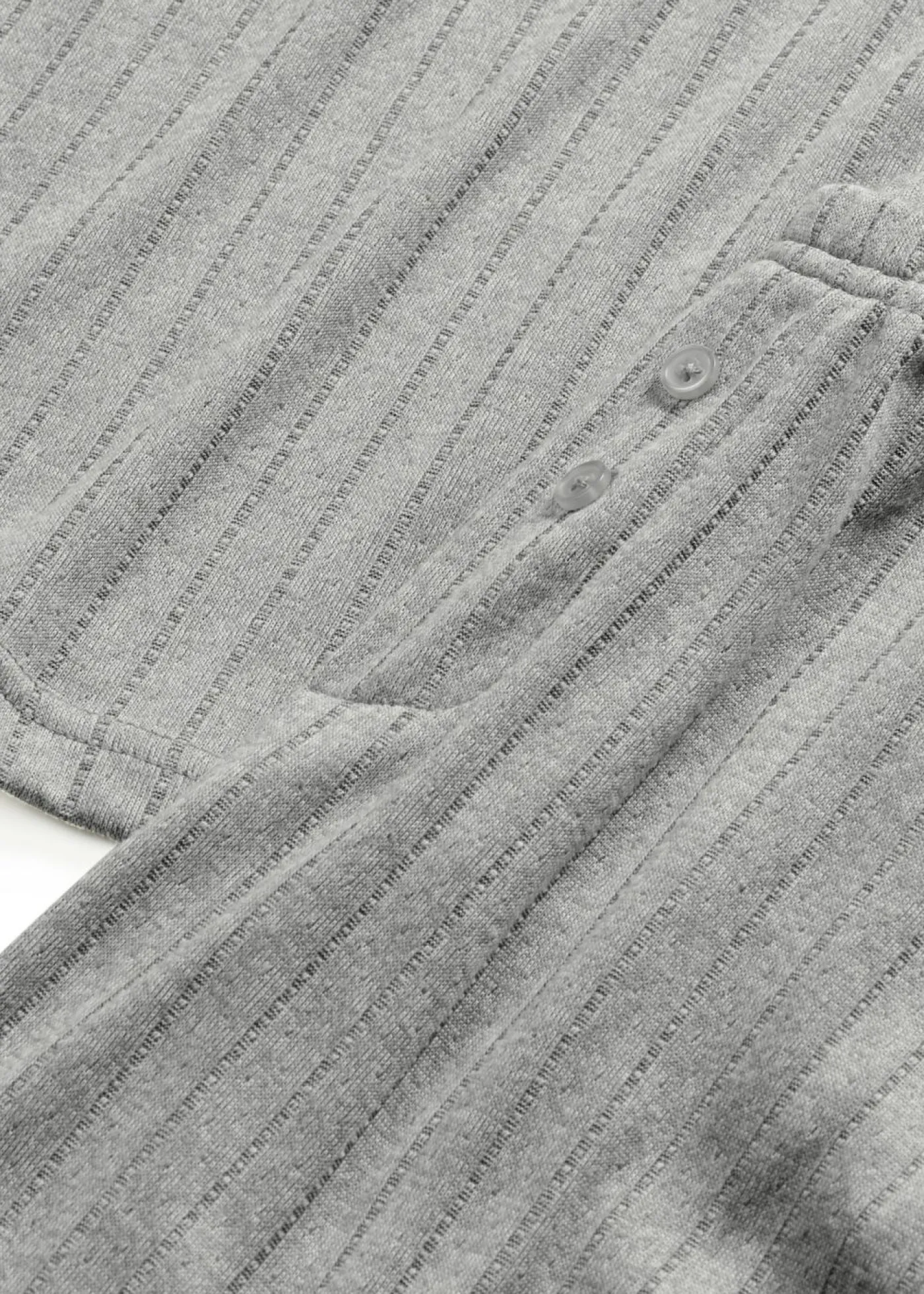 bonprix bonprix Pijama de suave punto pointelle Gris claro jaspeado