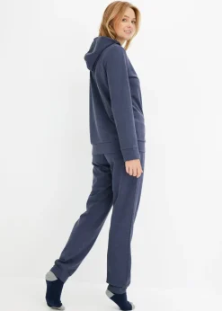 bonprix bonprix Pijama de tejido de sudadera azul marino moteado