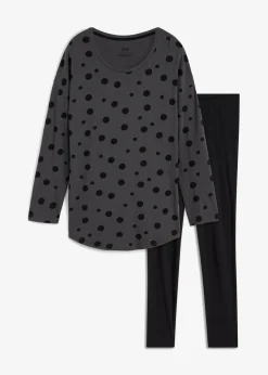 bonprix bonprix Pijama holgado con leggings Pizarra + negro Hot