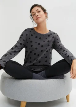 bonprix bonprix Pijama holgado con leggings Pizarra + negro Hot