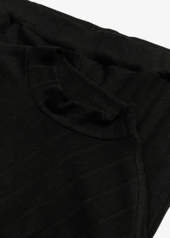 bonprix bonprix Pijama holgado de punto suave de canalé Negro Hot