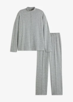 bonprix bonprix Pijama holgado de tejido suave Gris jaspeado Discount