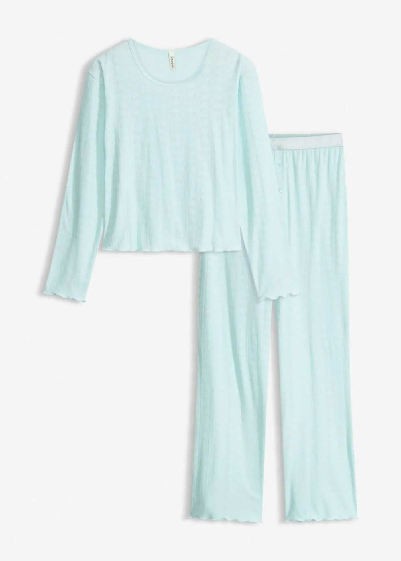 bonprix bonprix Pijama ligero con estampado de corazones Turquesa pastel Outlet