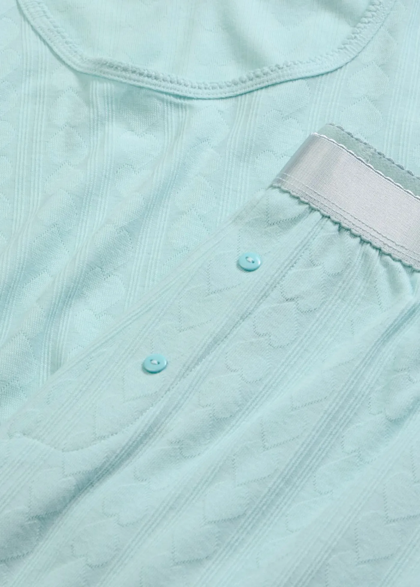 bonprix bonprix Pijama ligero con estampado de corazones Turquesa pastel Outlet