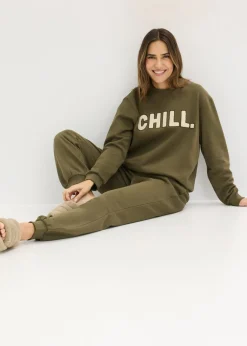 bonprix bonprix Pijama tipo chándal Verde oliva oscuro New