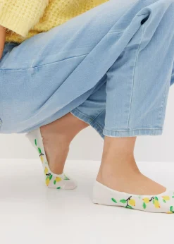 bonprix bonprix Pinkies de algodón orgánico con tiras de silicona (8 pares) azul marino-blanco lana-amarillo Discount