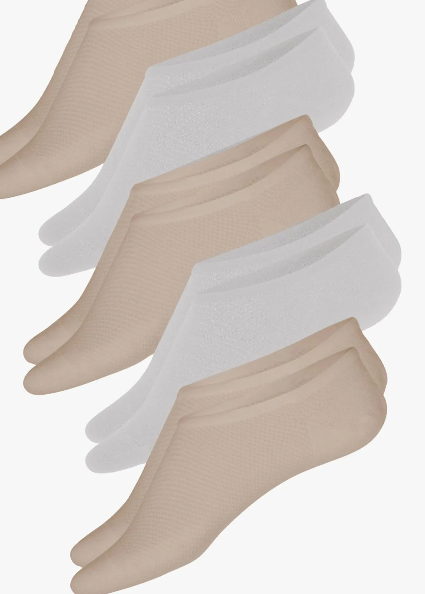 bonprix bonprix Pinkies de poliéster (5 unidades) Beige tiza + plata mate Clearance