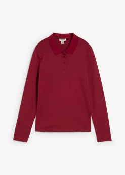 bonprix bonprix Polo de algodón orgánico pesado Rojo Sale