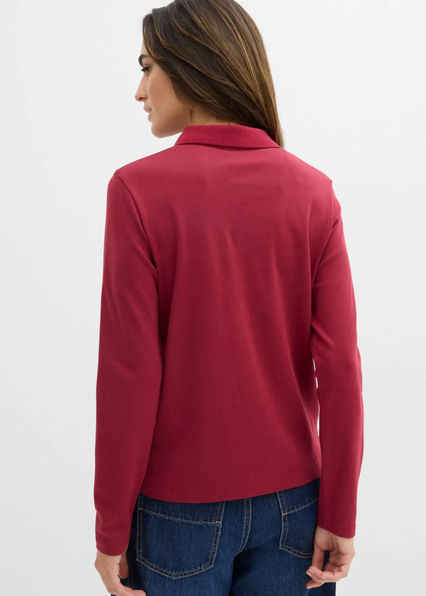 bonprix bonprix Polo de algodón orgánico pesado Rojo Sale