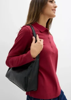 bonprix bonprix Polo de algodón orgánico pesado Rojo Sale