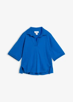 bonprix bonprix Polo de algodón orgánico puro Azul ártico Discount