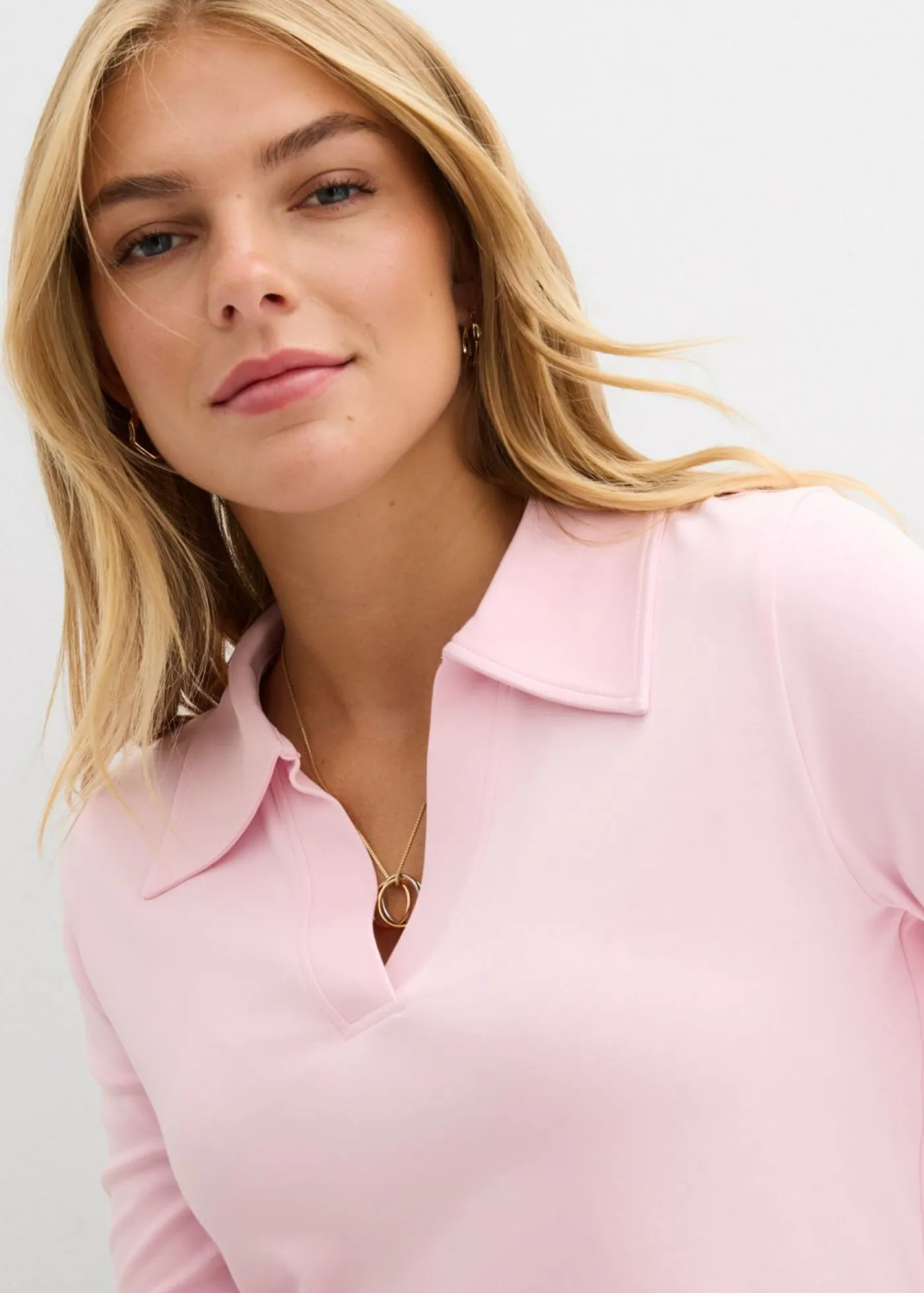 bonprix bonprix Polo de algodón orgánico puro rosa cristal Discount