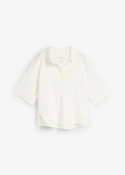 bonprix bonprix Polo de algodón orgánico puro Blanco lana Outlet