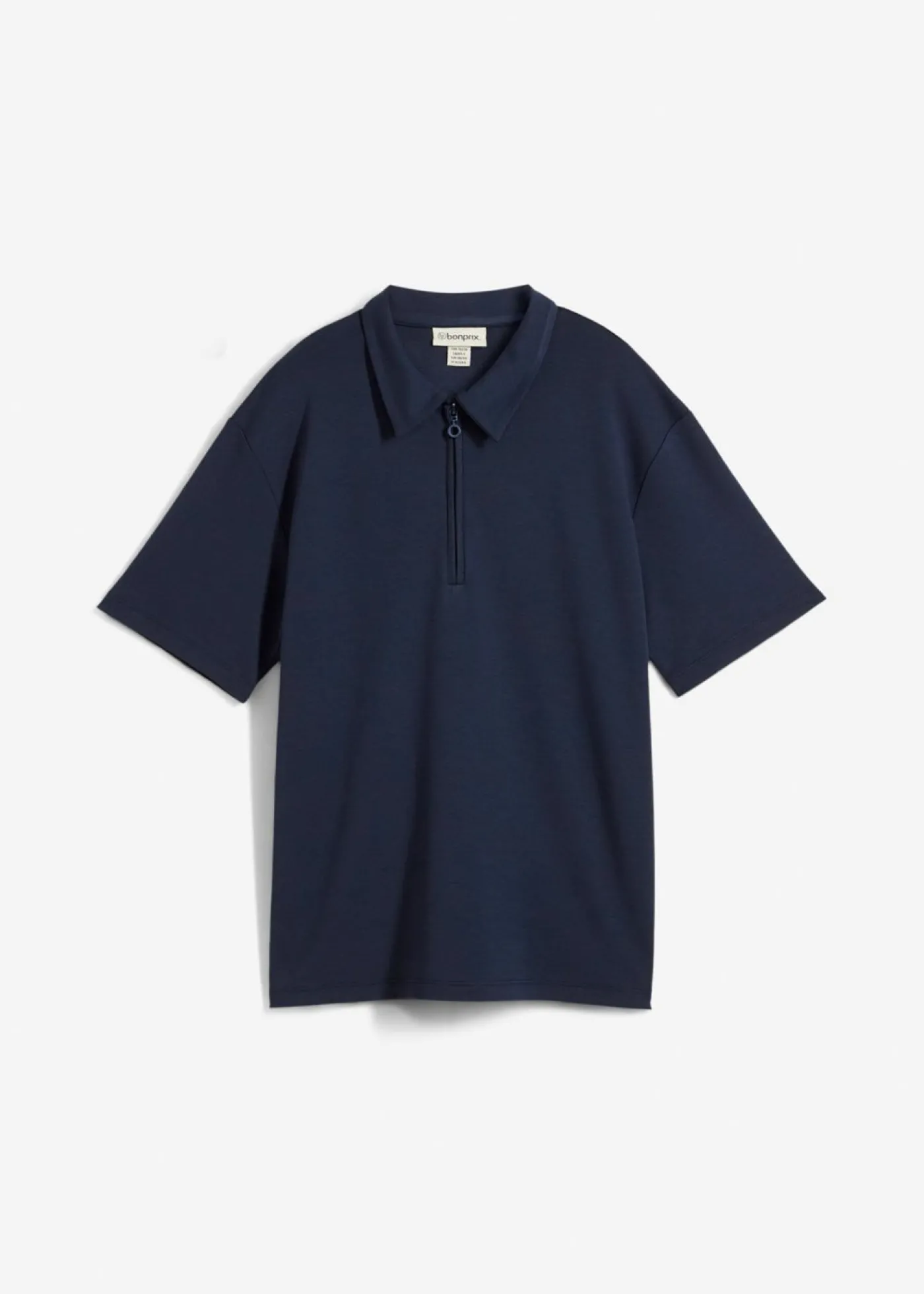 bonprix bonprix Polo de mezcla de viscosa Azul marino Best