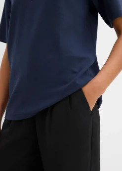bonprix bonprix Polo de mezcla de viscosa Azul marino Best
