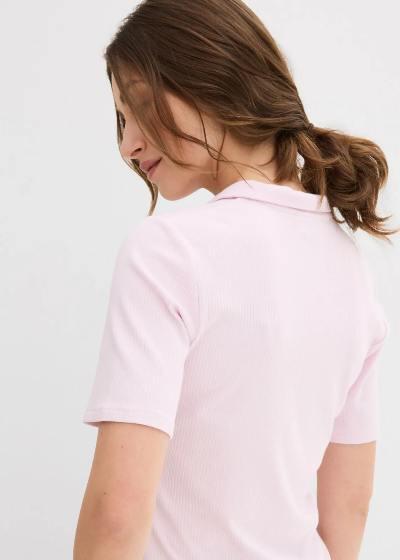 bonprix bonprix Polo de mezcla de viscosa Lila empolvado Sale