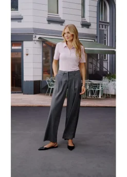 bonprix bonprix Polo de mezcla de viscosa Lila empolvado Sale