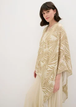 bonprix bonprix Poncho crudo-beige nuevo Online
