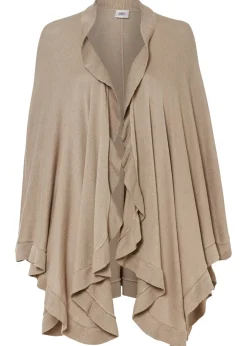 bonprix bonprix Poncho con parte de cachemira Marrón grisáceo Best