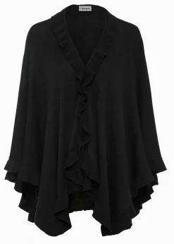 bonprix bpc bonprix collection Poncho con parte de cachemira Negro Online