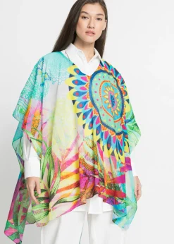 bonprix bonprix Poncho de verano Multicolor estampado Sale