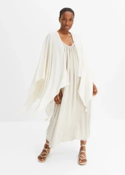 bonprix bonprix Poncho de verano de viscosa pura Negro New