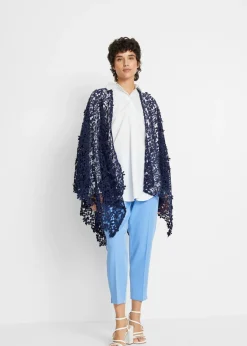bonprix bpc bonprix collection Poncho veraniego Azul marino