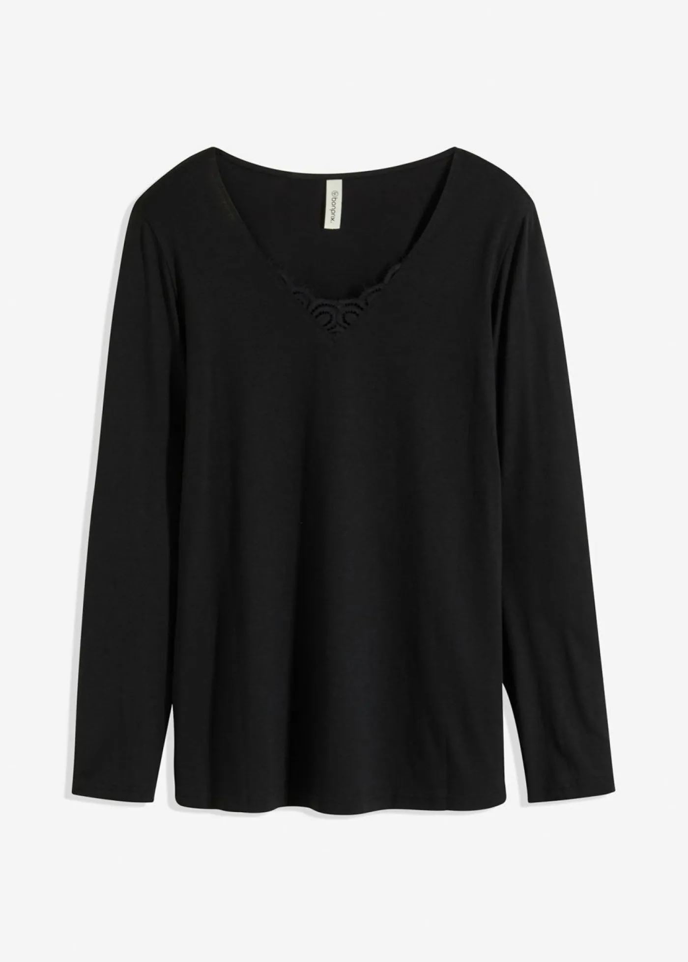 bonprix bonprix Prenda superior de pijama de viscosa Negro Hot