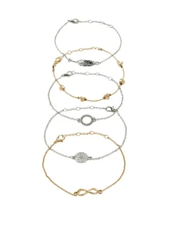 bonprix bonprix Pulseras (5 unidades) gris plata / oro metálico Hot