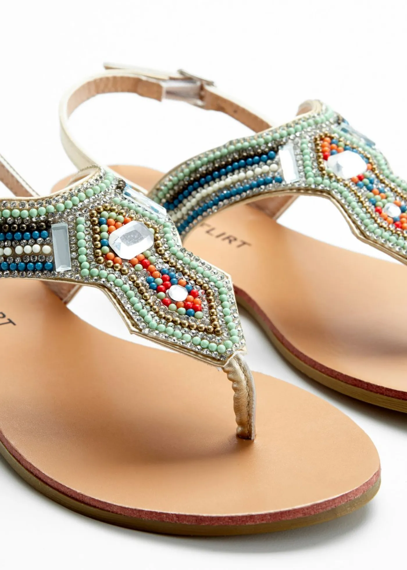 bonprix bonprix Sandalias con abalorios menta Online