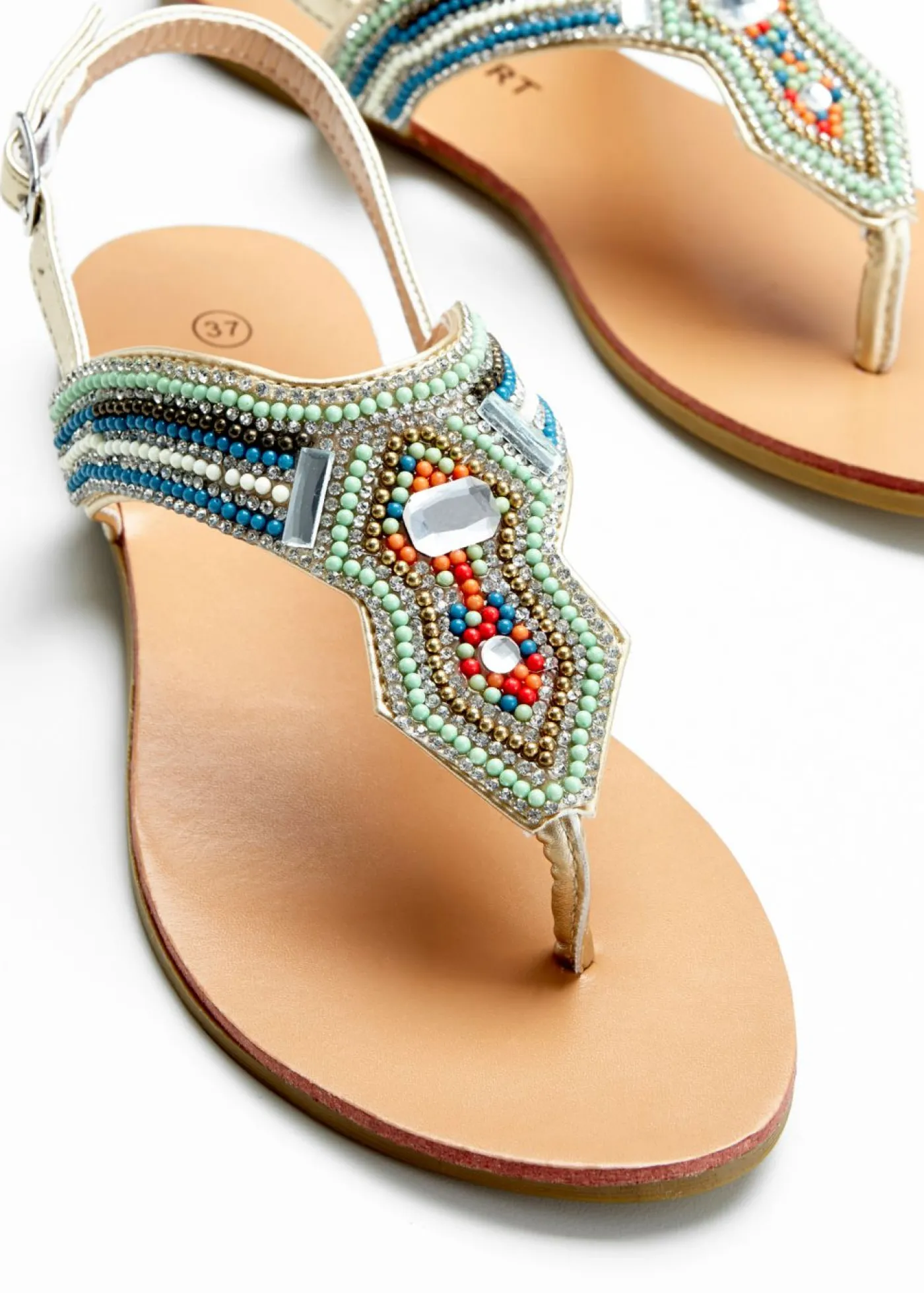 bonprix bonprix Sandalias con abalorios menta Online