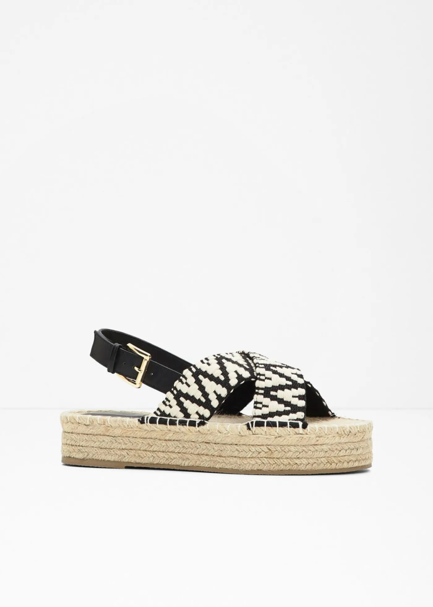 bonprix bonprix Sandalias con plataforma Beige-negro Outlet