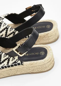 bonprix bonprix Sandalias con plataforma Beige-negro Outlet