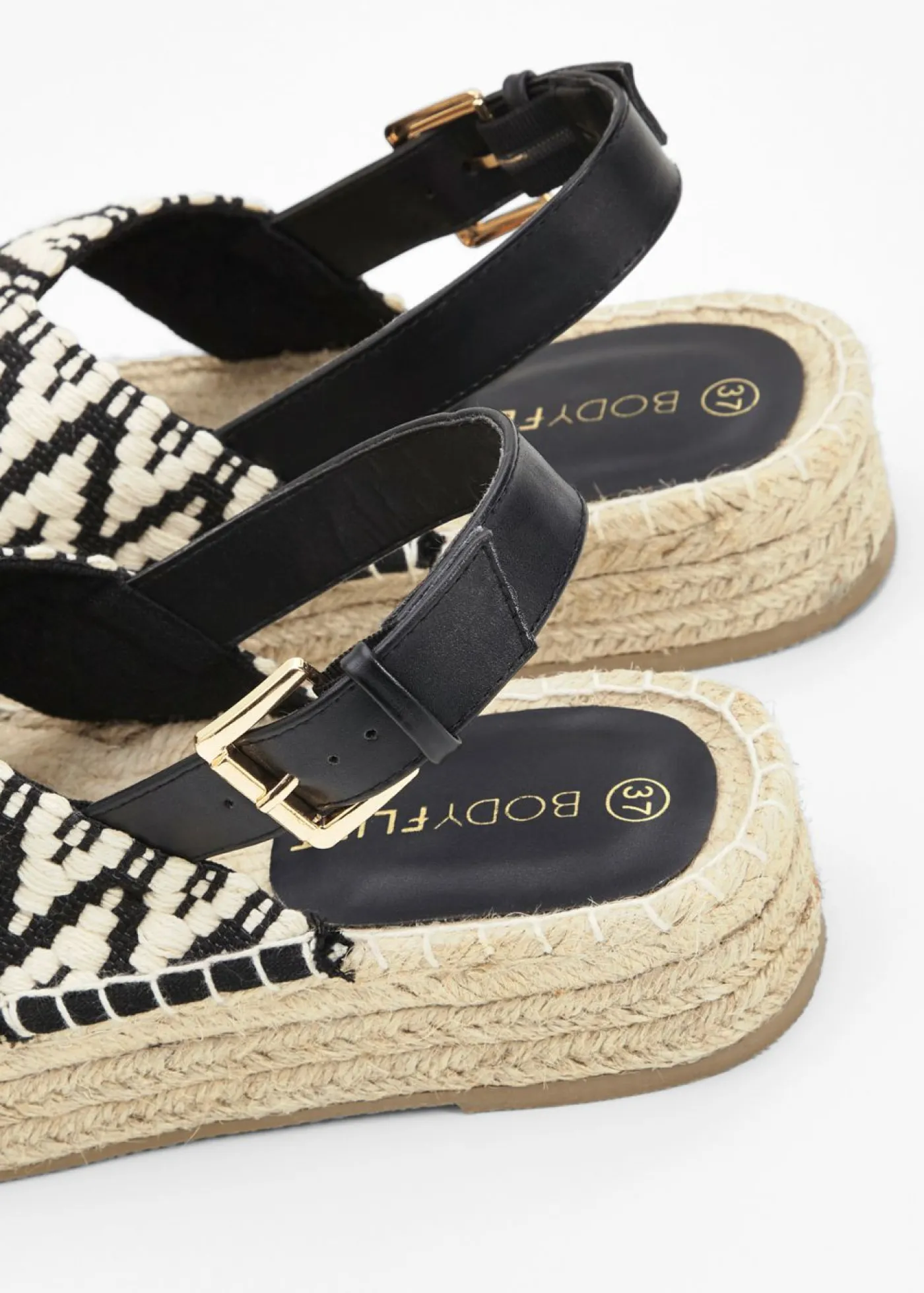bonprix bonprix Sandalias con plataforma Beige-negro Outlet