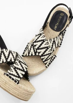 bonprix bonprix Sandalias con plataforma Beige-negro Outlet