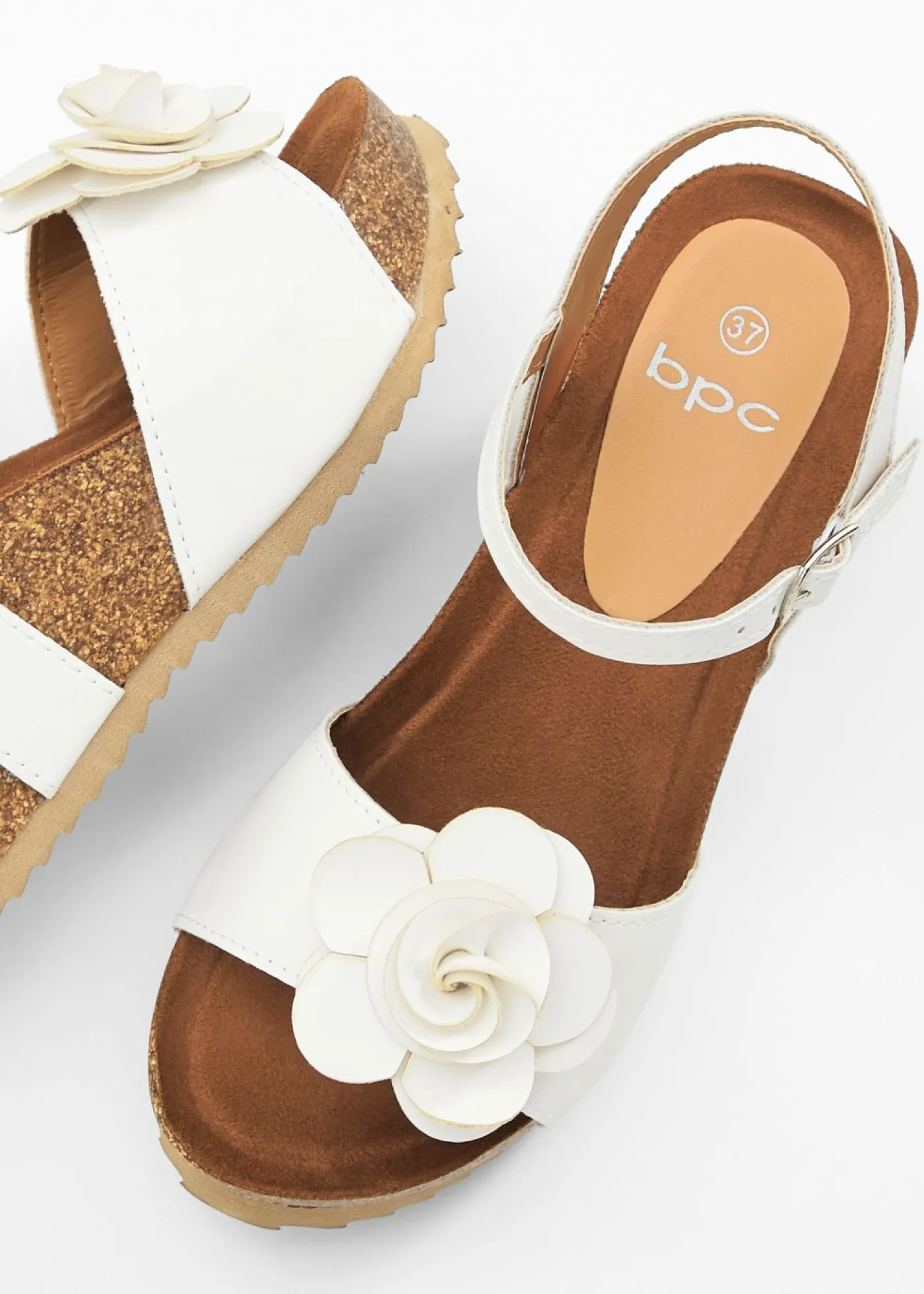 bonprix bonprix Sandalias de cuña Blanco Discount