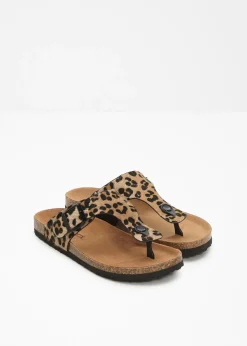 bonprix bonprix Sandalias de dedo estampado leo beige Best