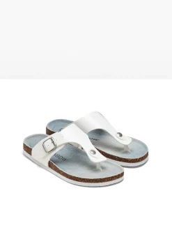 bonprix bonprix Sandalias de dedo blanco / denim azul Hot
