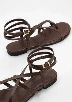 bonprix bonprix Sandalias de tiras Marrón oscuro Discount