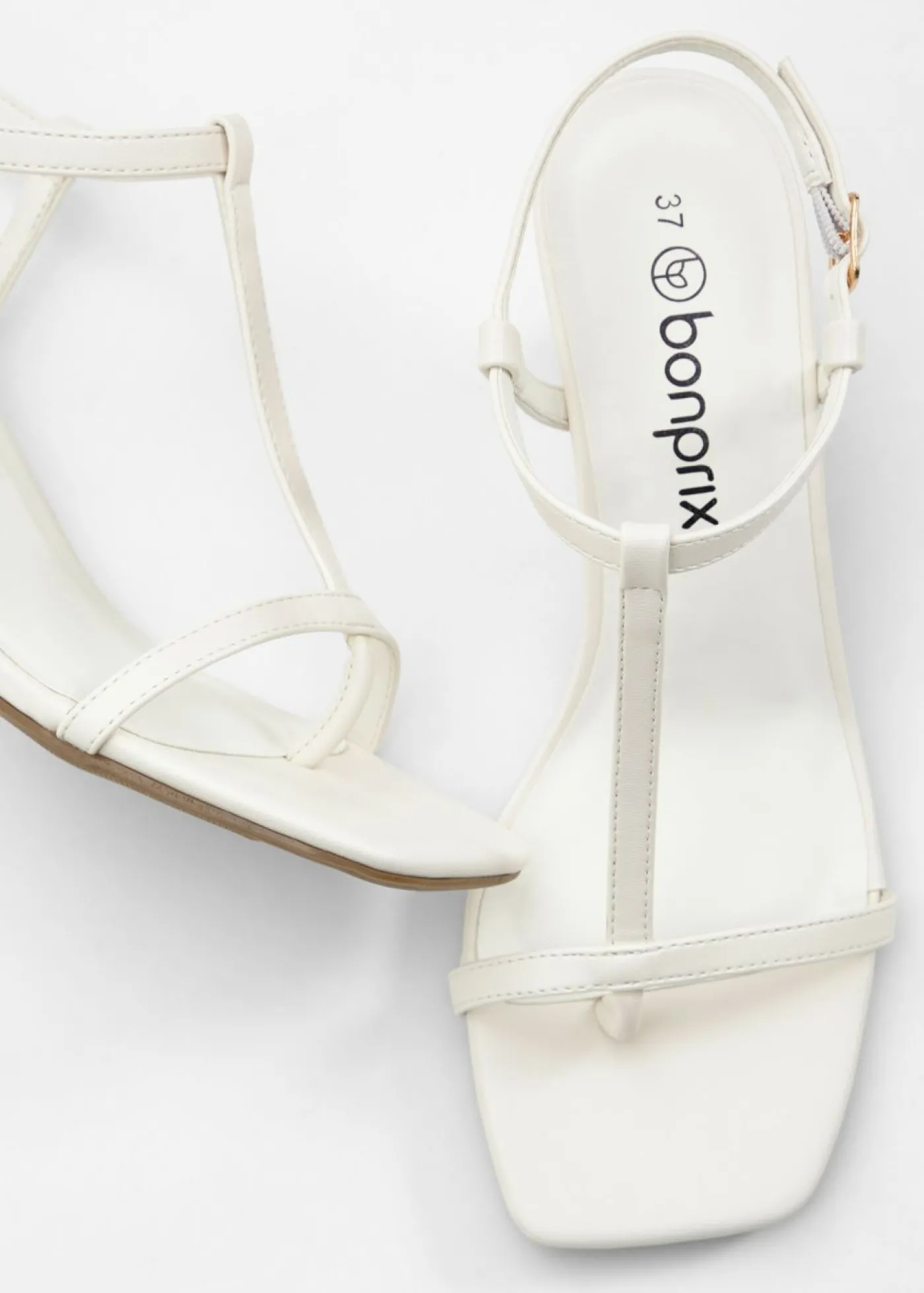 bonprix bonprix Sandalias de tiras Blanco-crema Discount