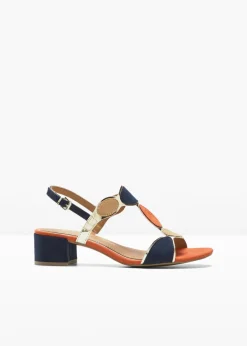 bonprix Marco Tozzi Sandalias Marco Tozzi azul marino-naranja-beige Outlet