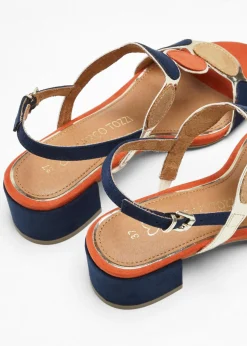bonprix Marco Tozzi Sandalias Marco Tozzi azul marino-naranja-beige Outlet