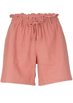 bonprix bonprix Shorts paperbag con lino Rosa ahumado Best