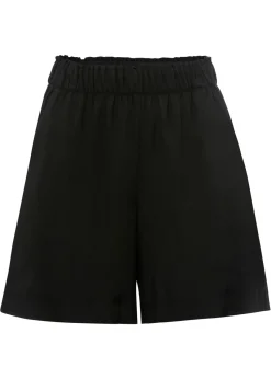 bonprix bonprix Shorts sin cierre de viscosa Negro