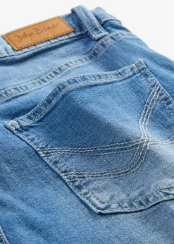 bonprix bonprix Shorts vaqueros, slim fit, mid waist, 2 unidades Azul claro + azul desgastado Sale