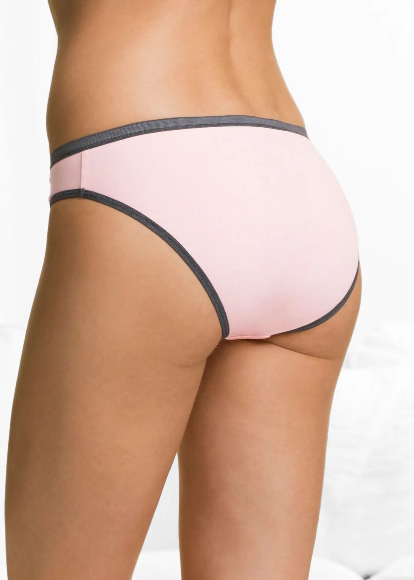 bonprix bonprix Slip con algodón (5 unidades) Azul-rosa-blanco lana estampado Outlet