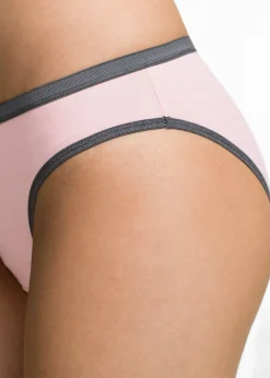bonprix bonprix Slip con algodón (5 unidades) Azul-rosa-blanco lana estampado Outlet