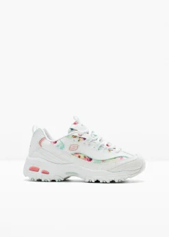 bonprix Skechers Sneakers bajos Blanco de flores Outlet