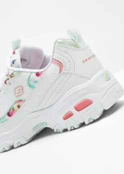 bonprix Skechers Sneakers bajos Blanco de flores Outlet